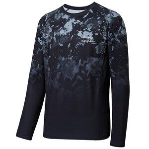 💙 Bassdash Black UPF 50+ Camo Long Sleeve Fishing Shirt